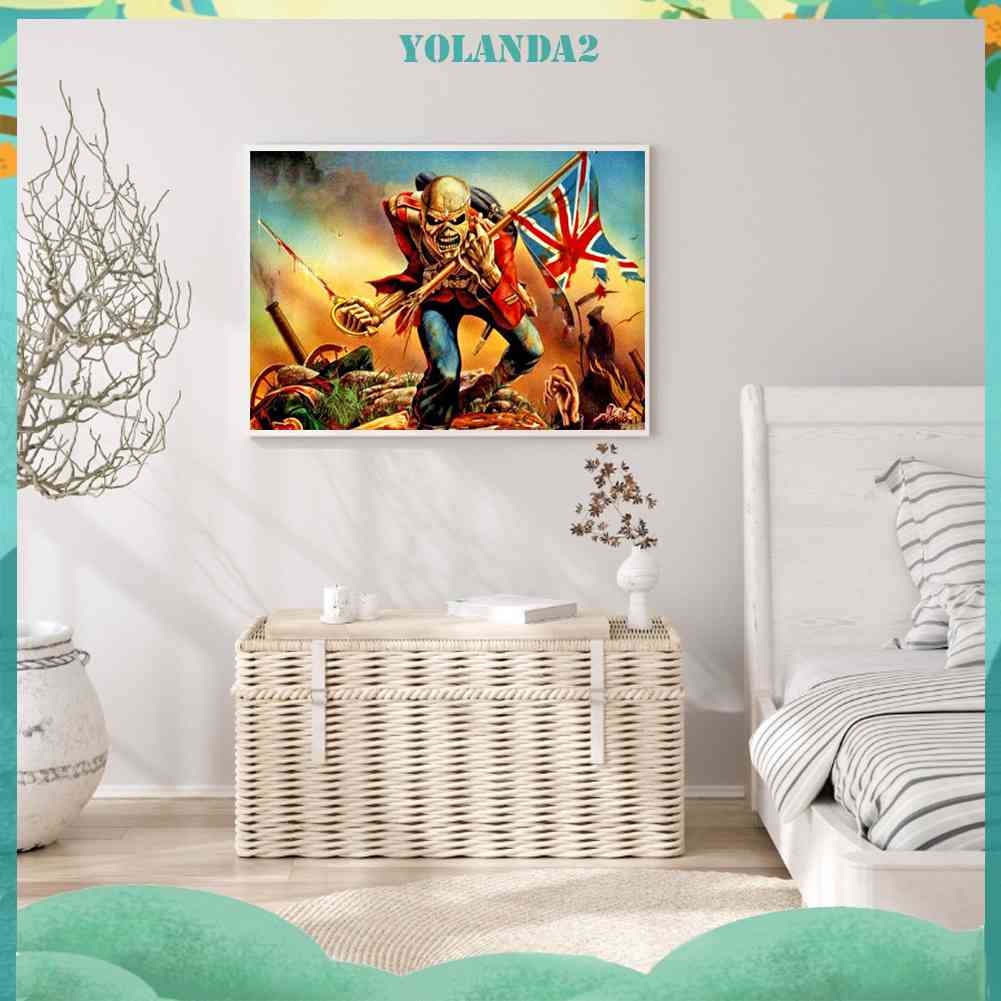 Bộ Tranh Đính Đá 5D Toàn Diện Họa Tiết Đầu Lâu Độc Đáo DIY Dùng Trang Trí