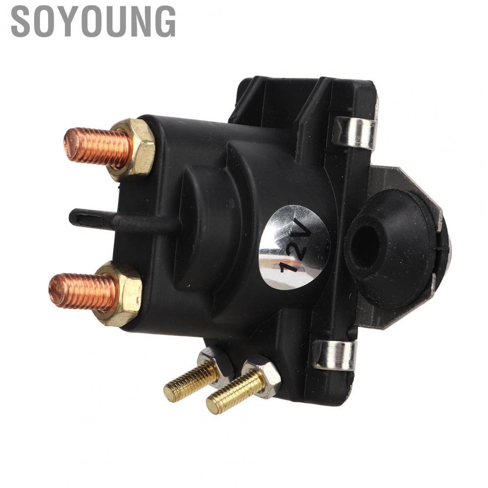Soyoung Solenoid Relay Switch  Stable Performance 12V 4 Terminals 89 818997A2  for Marine 20‑90HP Engine