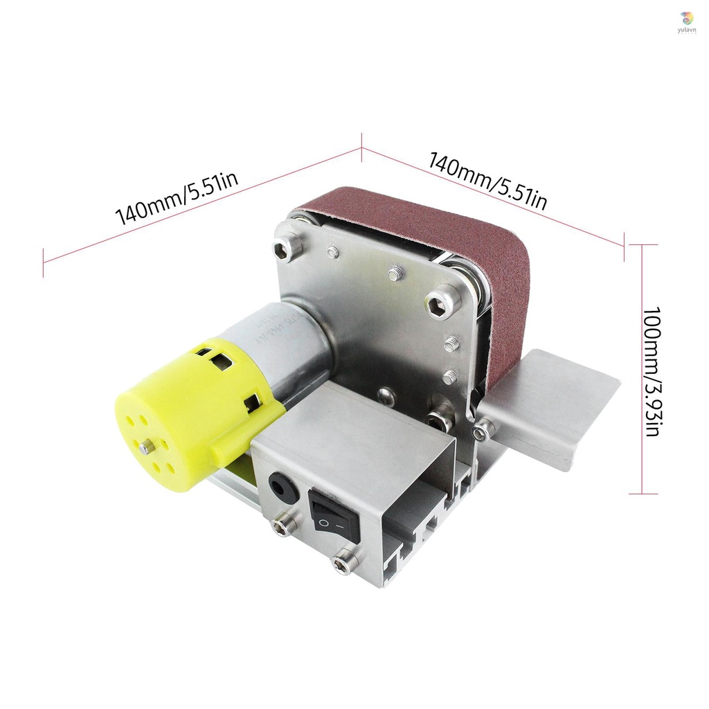 Máy Mài Đánh Bóng Mini Geevorks 7 Tốc Độ Với 10 Dây Đai Bằng Acrylic Kim Loại / Gỗ / Kim Loại
