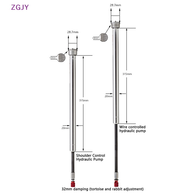 Phuộc Giảm Xóc 32 / 34mm Bằng Hợp Kim Thép Cho Xe Đạp Điều Khiển Từ Xa Mới
