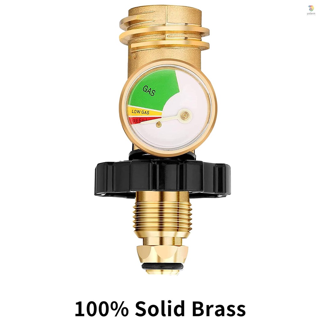 Van Chuyển Đổi Bình Propane Thông Dụng Kèm Đồng Hồ Đo Áp Suất Van Bồn Chứa QCC1 Propane Cho RV Camper / BBQ / Xi Lanh