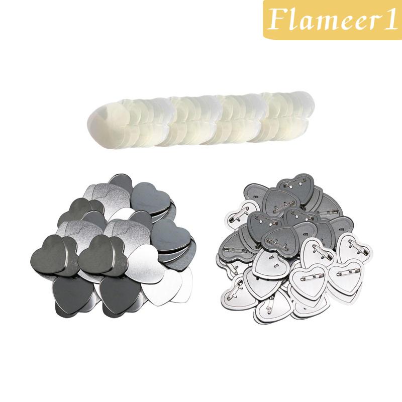 Set 1 / 100 Cung Cấp Nút Trắng Hình Trái Tim Làm Huy Hiệu