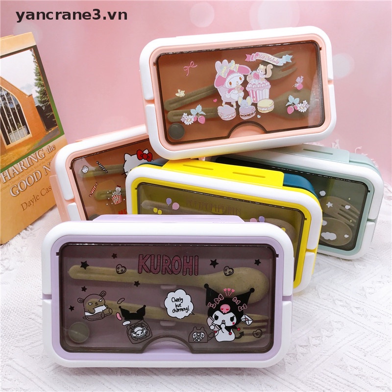 Hộp Đựng Cơm Trưa Hai Tầng Sức Chứa Lớn Hình Cinnamoroll Kuromi Dễ Thương Dành Cho Học Sinh yancrane3.vn