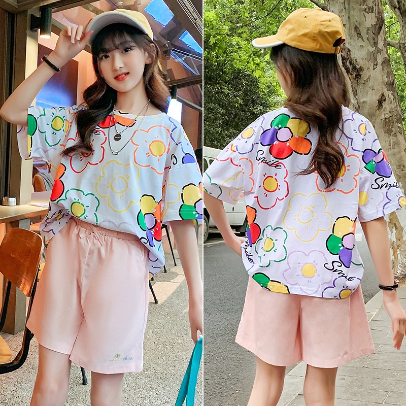 Áo Thun Cotton Tay Ngắn Thời Trang Mùa Hè Dành Cho Bé Gái 0-13 Tuổi