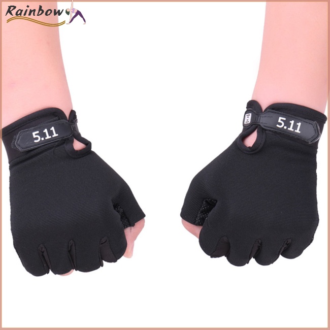 Găng Tay Thể Thao Nửa Ngón Chống Trượt Thoáng Khí Cho Trẻ Em