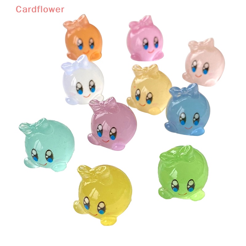 Bộ 2 Búp Bê Kirby Bong Bóng Dạ Quang Trang Trí Tiểu Cảnh Mới