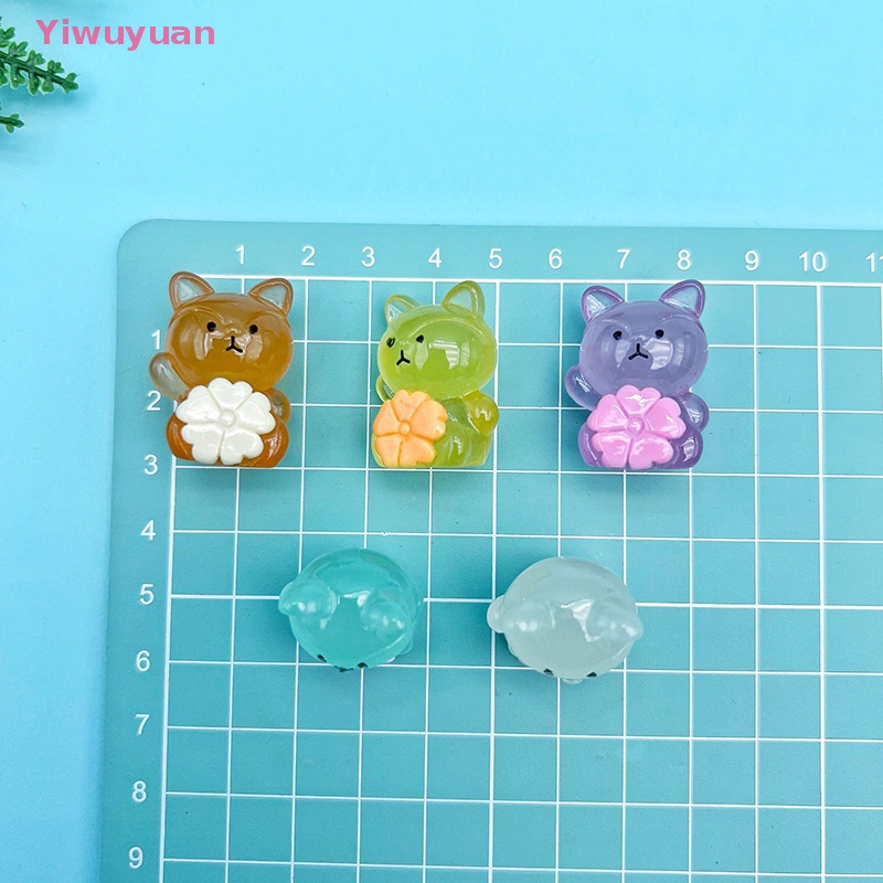 Bộ 2 Đồ trang trí Cáo Dạ Quang Bằng Nhựa Resin Đáng Yêu Trang Trí Tiểu Cảnh Mới