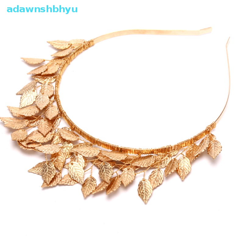 Vương Miện Cài Tóc Hình Lá Bằng Kim Loại Màu Vàng / Bạc Cho Cô Dâu