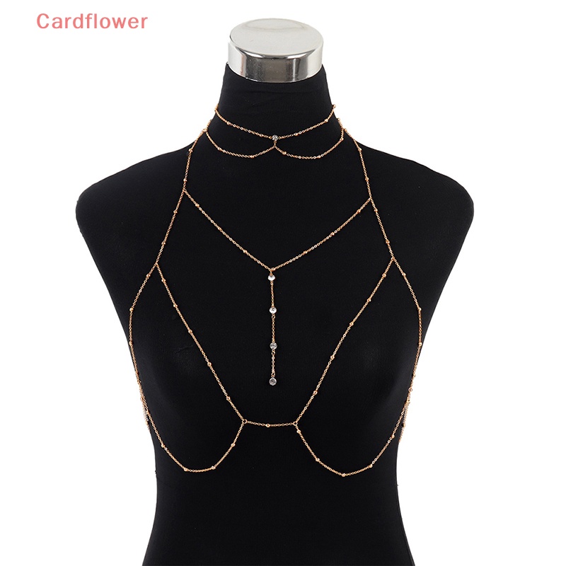 < Cardflower > Bikini Mắt Xích Đeo Chéo Cơ Thể Trang Sức Gợi Cảm Thời Trang Đi Biển Đơn Giản Cho Nữ