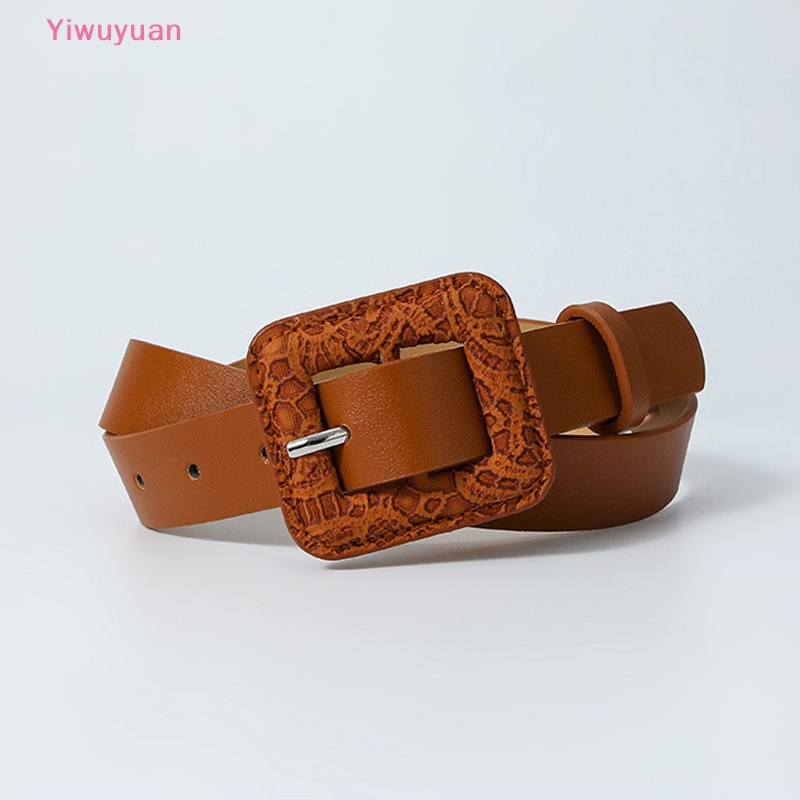 < Yiwuyuan > Thắt Lưng Bản Rộng Màu Kẹo Đơn Giản Thời Trang Hàn Quốc Trang Trí Khóa Cài Quần Jean Thông Dụng Mới