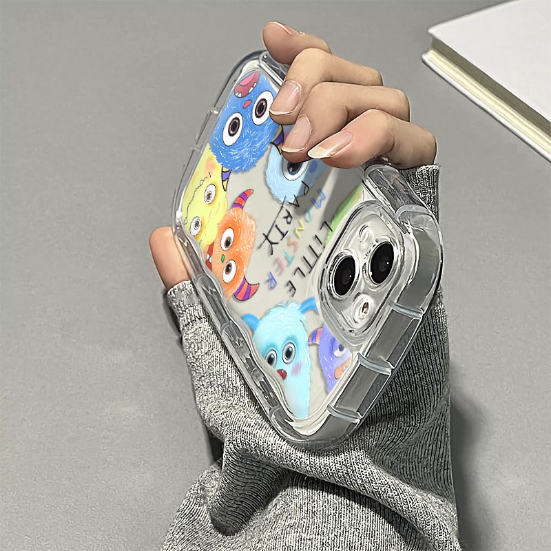 Ốp Điện Thoại Silicon TPU Mềm Trong Suốt Chống Sốc In Hình Mouter Dễ Thương Cho IPhone 11 14 13 12 Pro XS Max X XR 7 + 8 Plus