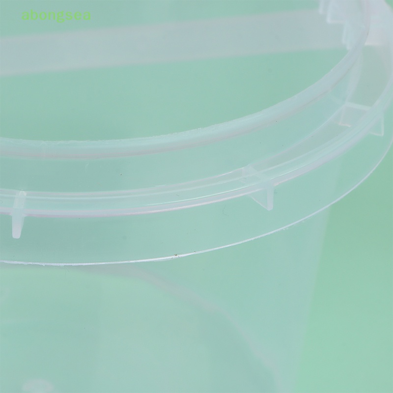 Xô Nhựa Trong Suốt Dung Tích 500 / 1000ML Có Tay Cầm Và Nắp Đậy