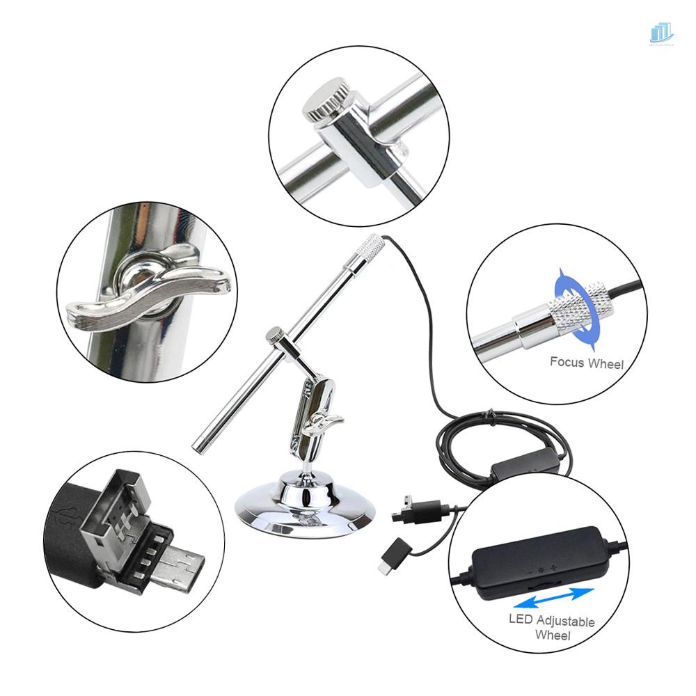 Kính Hiển Vi Kỹ Thuật Số s2mwvn IP67 Chống Thấm Nước IP67 Tích Hợp 8 Đèn LED Với Cảm Biến CMOS 10X-200X Cho Điện Thoại Android