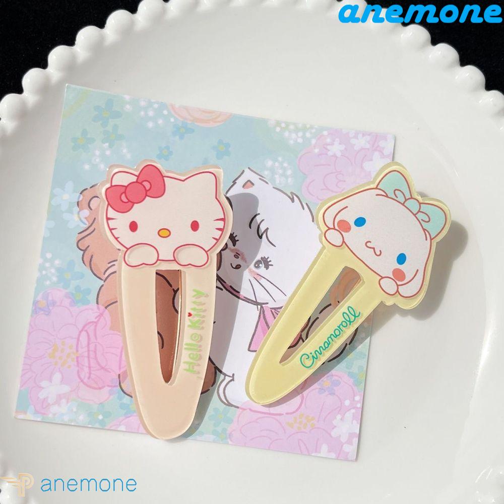 Kẹp Tóc Hoạt Hình Kuromi Melody Bằng Acrylic Phong Cách Hàn Quốc Cổ Điển Cho Bé