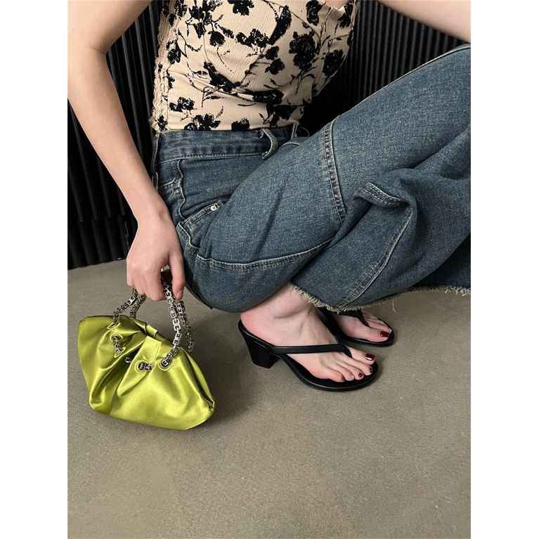 Dép Xỏ Ngón Cao Gót Mùa Hè Phong Cách Mới 2023 Cho Nữ