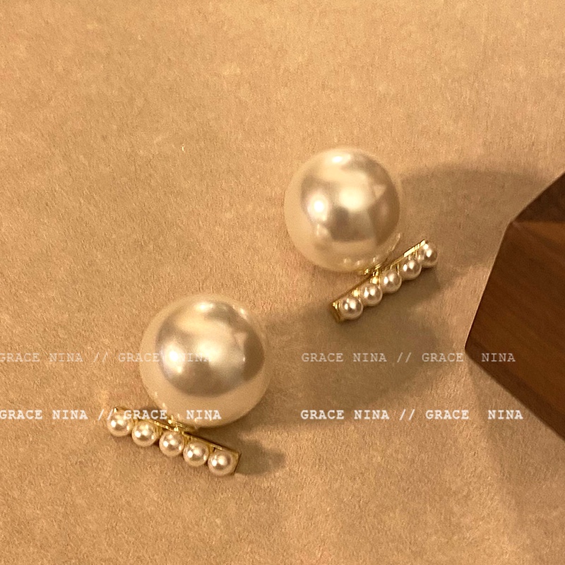 Bông Tai Đính Ngọc Trai Thời Trang Vintage Dành Cho Nữ