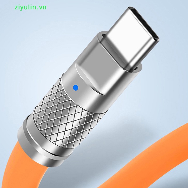 Dây Cáp Sạc Nhanh ziyulin 120W USB Type C Bằng Silicon Cho Xiaomi Huawei Samsung