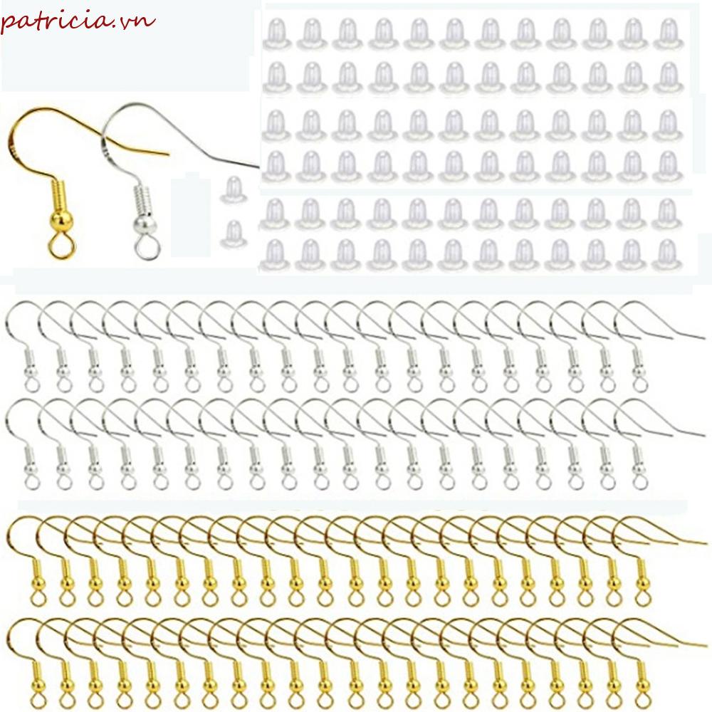 Set 100 / 50 Đôi Bông Tai Bằng Silicone Bạc Sterling|Trang Sức Mạ Bạc 9255 9255|Bông Tai Chất Liệu Cotton Cao Cấp Thời Trang