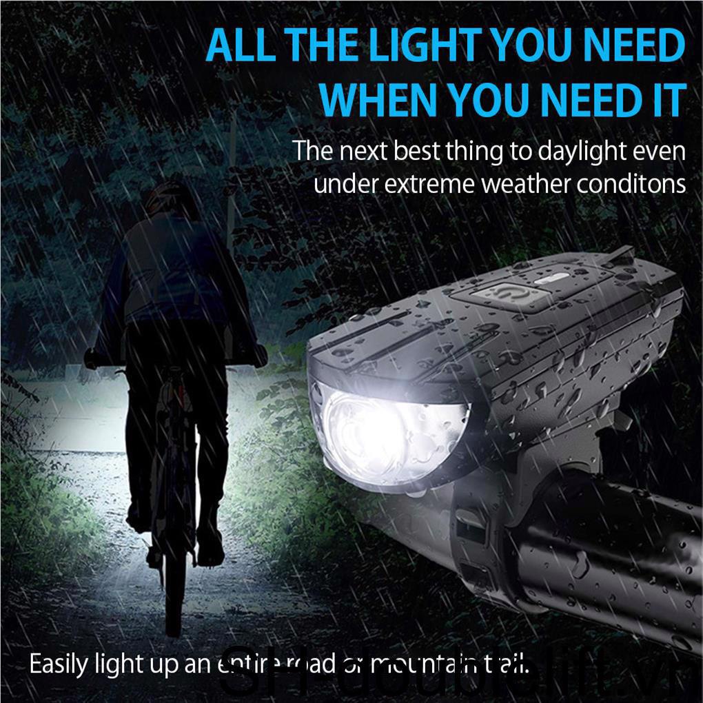 Bộ Đèn Cảnh Báo Phía Trước / Sau Xe Đạp Sạc USB 3 Chế Độ Chống Thấm Nước