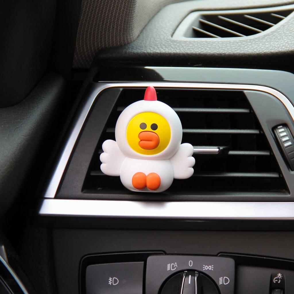 LINE FRIENDS Kẹp Khuếch Tán Nước Hoa Gắn Lỗ Thông Gió Xe Hơi Hình Gấu Nâu Dễ Thương