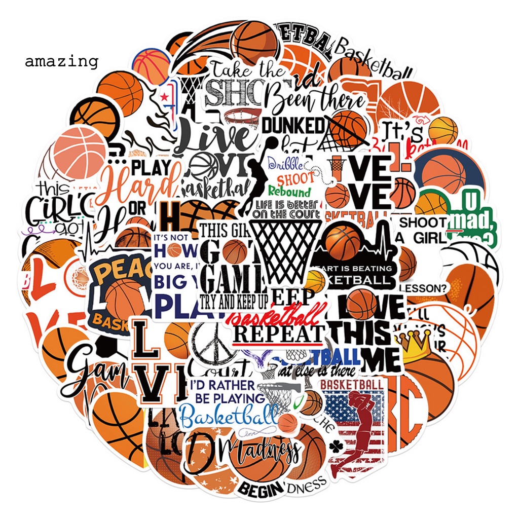 Set 50 Miếng Dán Graffiti Trang Trí Sổ Tay / Ván Trượt / Hành Lý Không Để Lại Dấu Vết