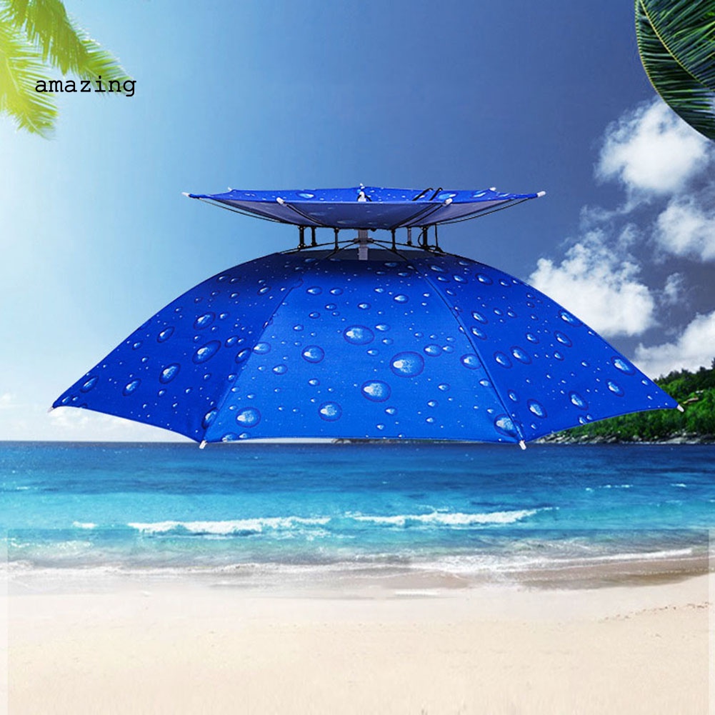 Mũ Dù Chống Nắng / Tia UV / Gió Có Thể Gấp Gọn Dùng Khi Đi Câu Cá / Du Lịch Ngoài Trời