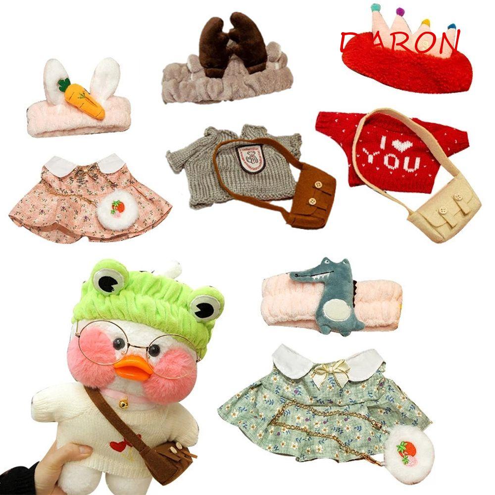 Búp Bê Nhồi Bông Hình Chú Vịt Đội Mũ Len Dễ Thương Dùng Làm Quà Tặng Cho Bé