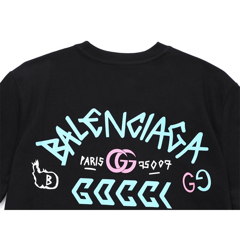 Áo Thun Ngắn Tay Thêu logo BALEN88-Double Thời Trang Dành Cho Cả Nam Và Nữ