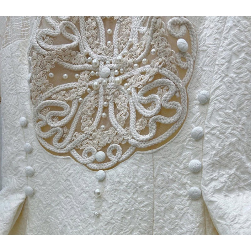 Đầm Ren Thêu Đính Hạt Phong Cách Pháp Thời Trang Xuân Hè Hàng Mới Dành Cho Bạn Nữ Mặc Đi Dự Tiệc 1374