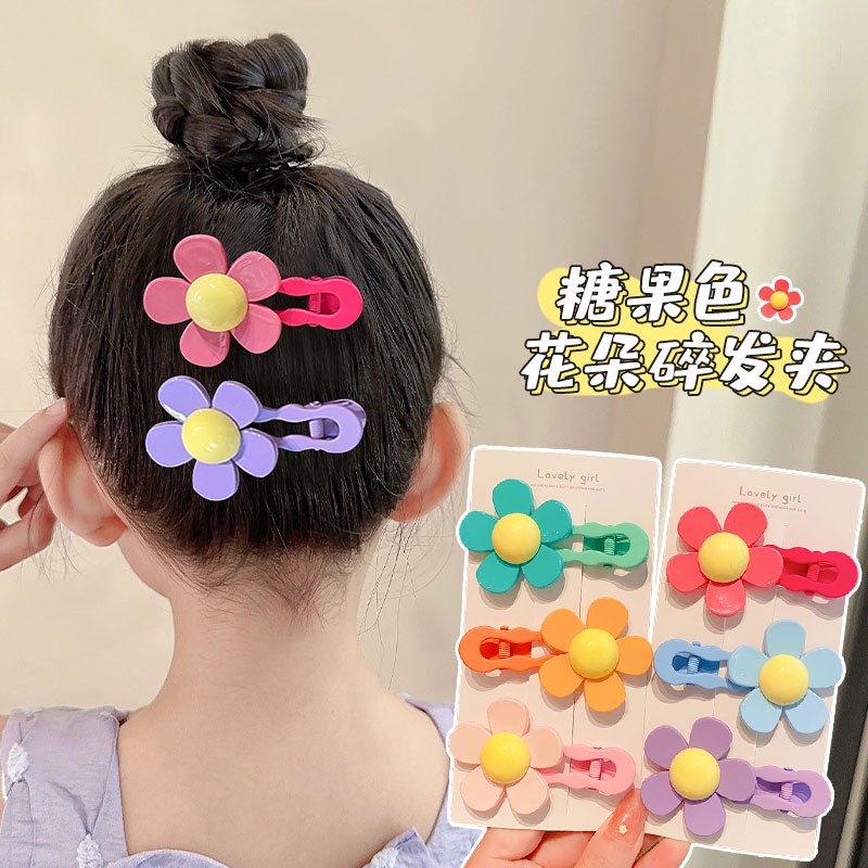 Kẹp Tóc Mái Hoa Dễ Thương Không Đau Cho Bé Gái