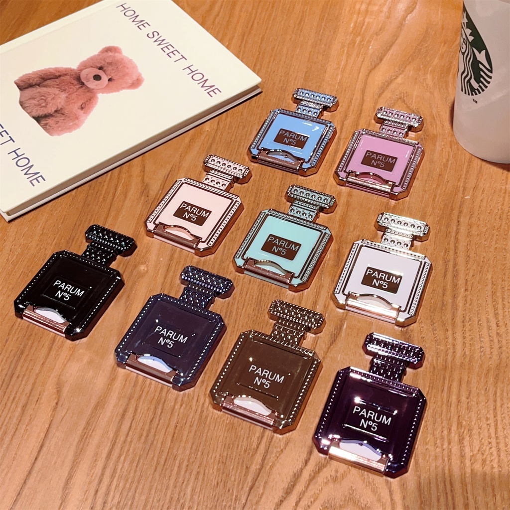 Ốp Điện Thoại Hình Chai Nước Hoa Hoạt Hình Có Dây Đeo Cổ Tay Làm Vòng Đỡ Túi Khí Thu Gọn Được Cho iphone