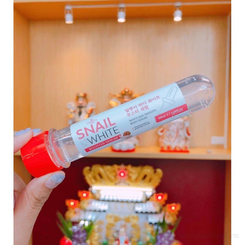 Ống kích trắng dưỡng ẩm mềm mịn da da Snail body White Booster Serum 5