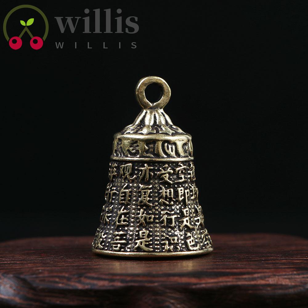 Willis Chuông Gió Tây Tạng Bằng Đồng Thủ Công Mặt Dây Hình Trái Tim Nhỏ Nhắn Làm Quà Tặng Hòa Bình