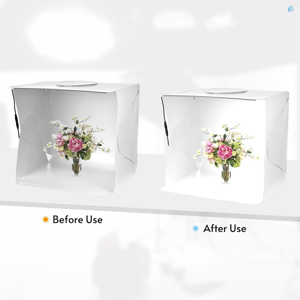 Hộp Đèn Chụp Ảnh Mini Andoer 40cm / 15.7inch 10W 2800K-5800K Có Thể Điều Chỉnh Độ Sáng Kèm Kẹp Điện Thoại / Máy Tính Để Bàn