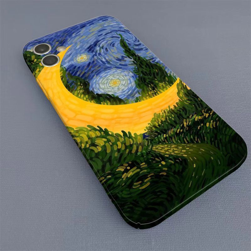 Ốp Điện Thoại Cứng In Hình Tranh Sơn Dầu Nghệ Thuật Cho Iphone 14pro max12 / iphone1113 / MZEZ