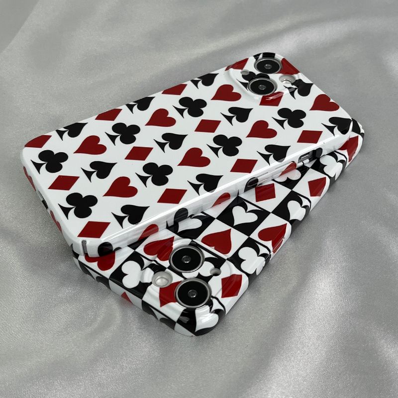 Ốp Điện Thoại Cứng In Hình Lá Bài Poker Cổ Điển Cho Iphone 13 / promaxxs / 11 14 12 Xr8 7 XNT7