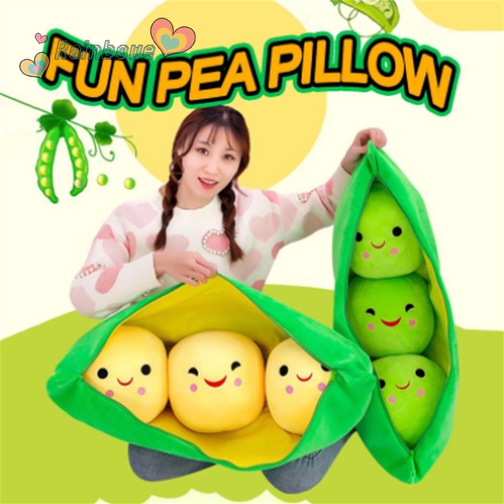 Đồ chơi nhồi bông Hình Hạt Đậu Cầu Vồng Đáng Yêu