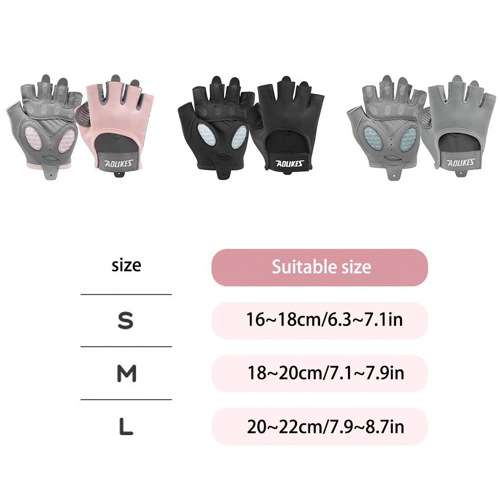 Set 2 Găng Tay Hở Ngón Chống Trượt Thấm Hút Mồ Hôi Tốt