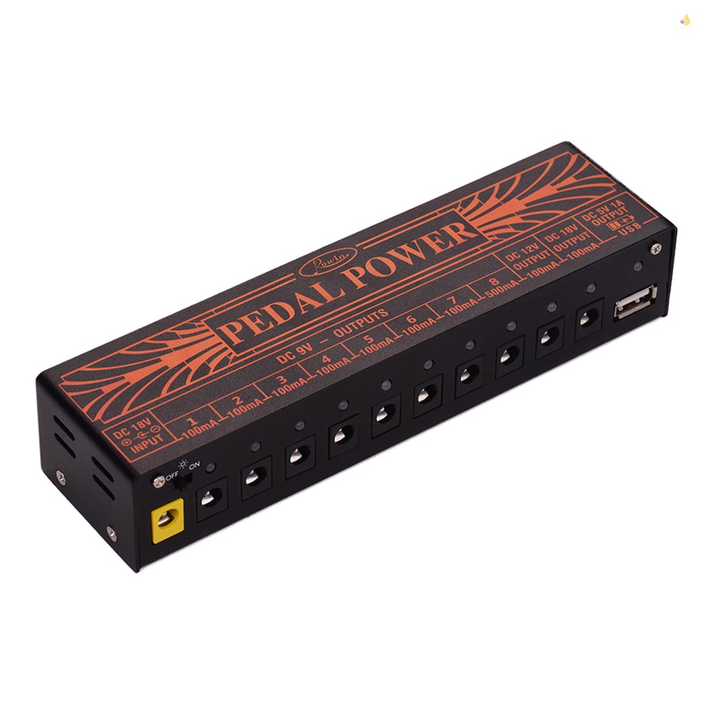 Bộ Cung Cấp Nguồn Điện Phơ Đàn Guitar 10 Cổng Ra DC 9V 12V 18V Với Đầu Ra USB 5V