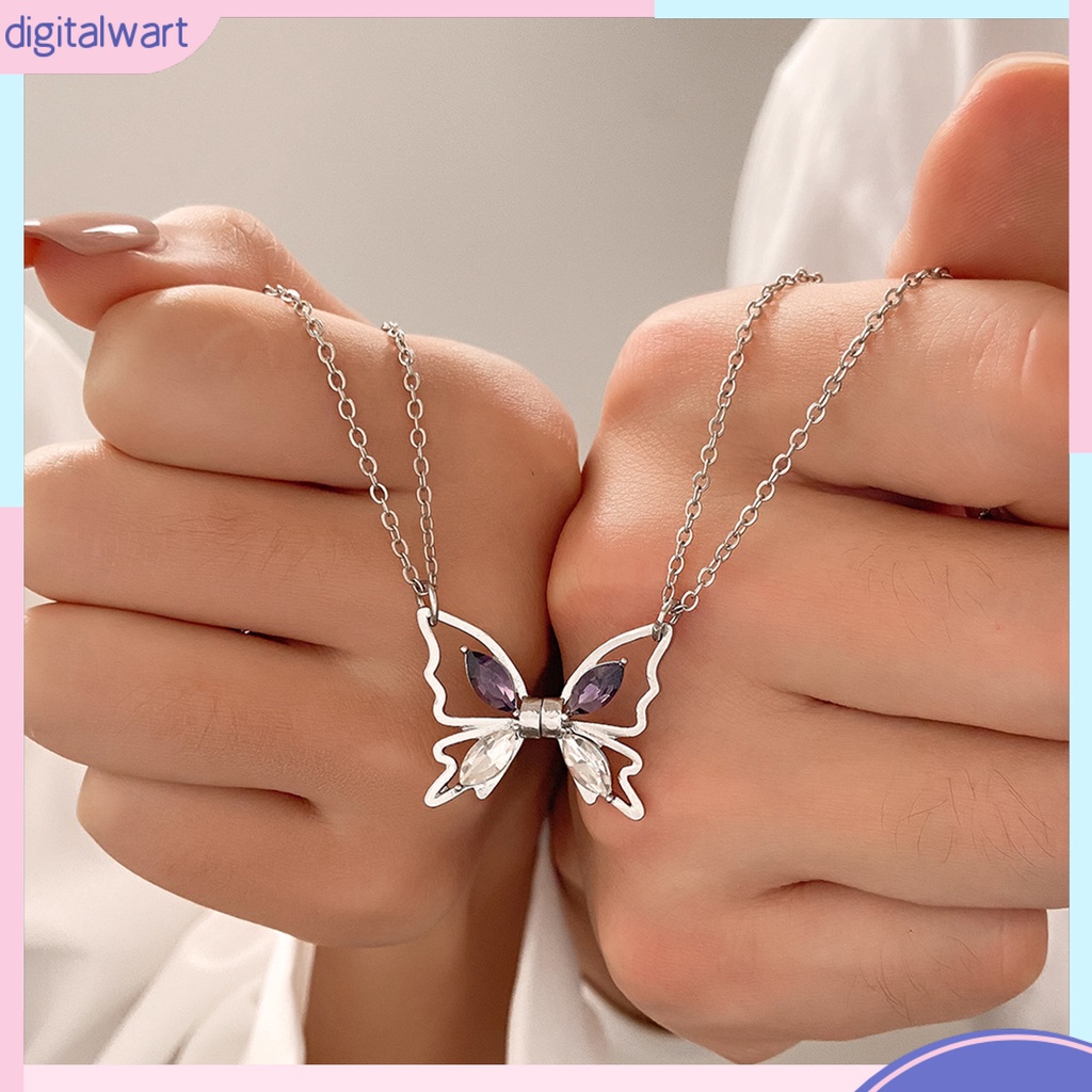 [IGT] Vòng cổ Mặt Hình Bướm Rỗng Mạ Điện Thanh Lịch Lên Màu Nhanh Thời Trang Cho Nữ