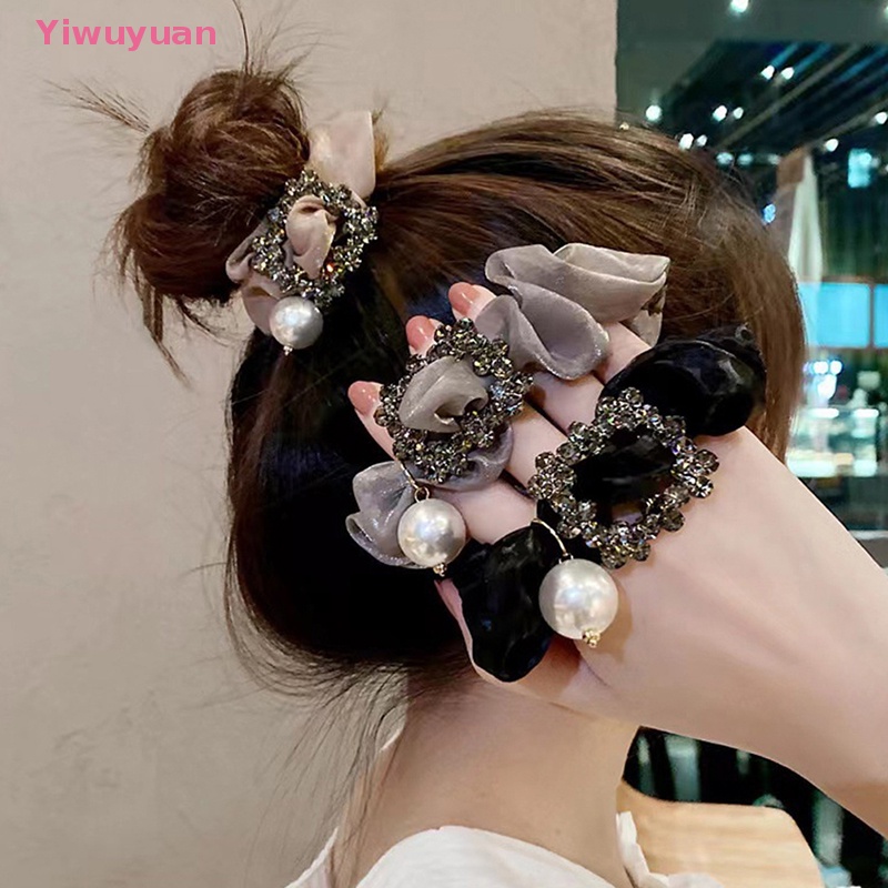 Dây Buộc Tóc Co Giãn Đính Quả Cầu Lông Phong Cách Retro Mới