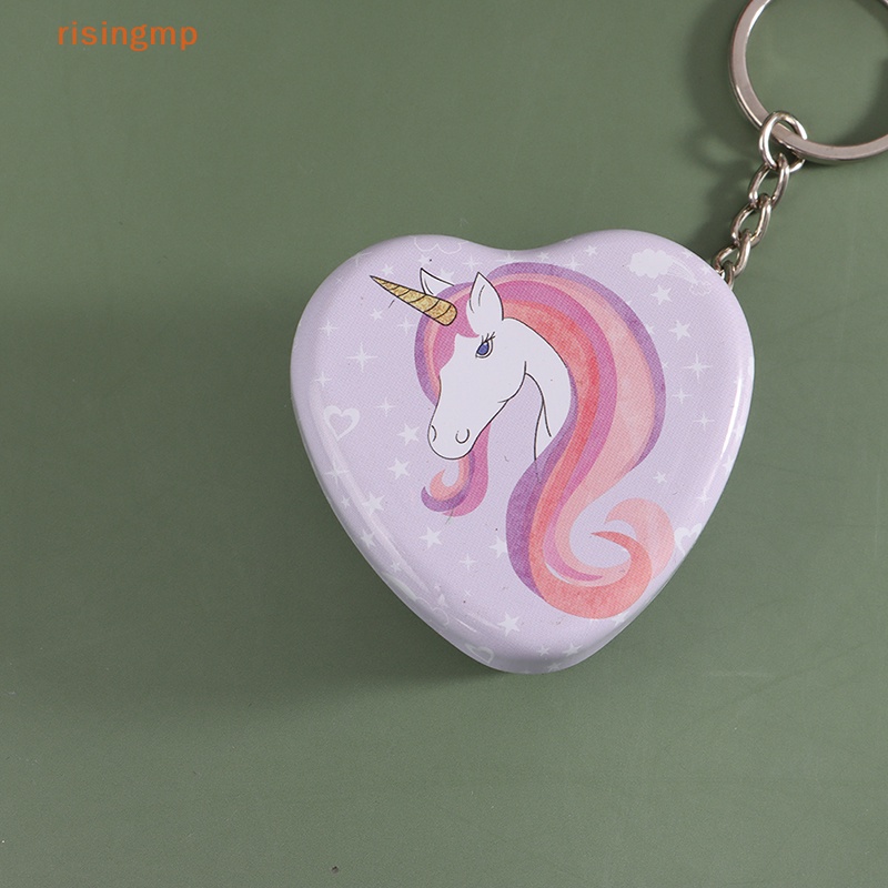 Hộp Thiếc Đựng Mỹ Phẩm Trái Tim Có Móc Khóa Tiện Lợi