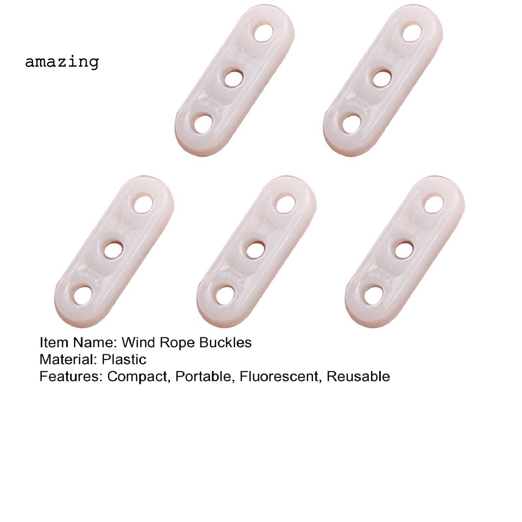 [AM] Bộ 5 Khóa Dây Thừng Cắm Trại 3 Lỗ Chống Mòn Thiết Kế Nhỏ Gọn Có Thể Tái Sử Dụng