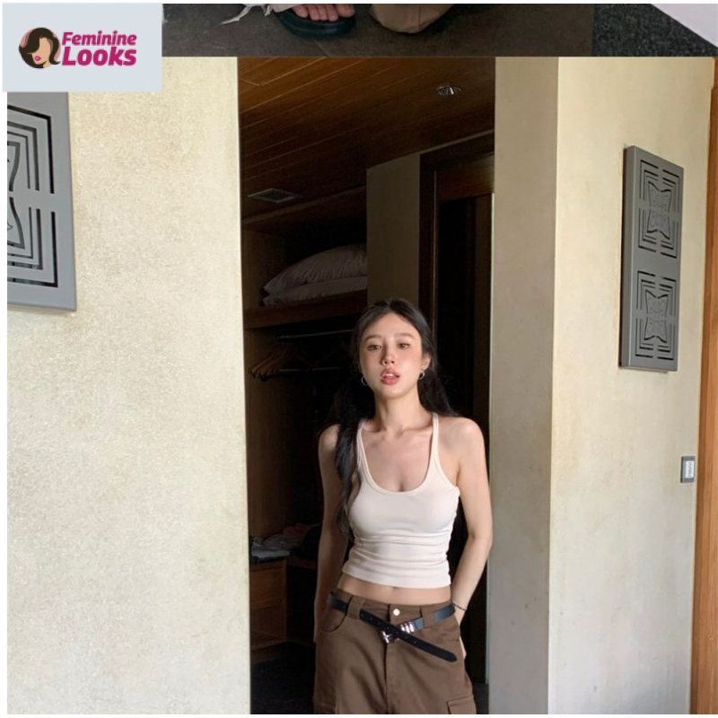 Áo Hai Dây Dáng Ôm Thời Trang Quyến Rũ Cho Nữ