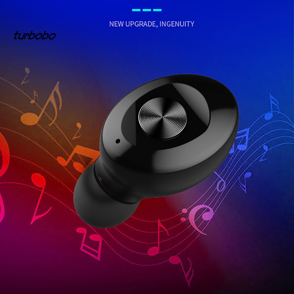 Tai Nghe Thể Thao turbobo 3D Stereo V5.0 Kết Nối Bluetooth Chống Nước Kèm Hộp Sạc