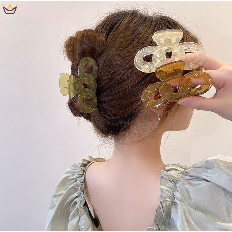 Kẹp Tóc Dây Xích Acrylic Đơn Giản Thời Trang Hàn Quốc Cho Nữ
