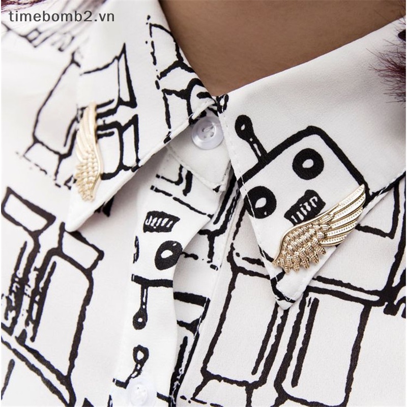 Bộ 2 Ghim Cài Áo Hình Đôi Cánh Thời Trang Cho Nữ