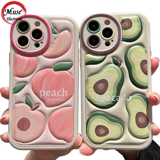 Ốp Điện Thoại In Họa Tiết Trái Cây Hoạt Hình Cho Iphone 14 / 13 / 12 / 11