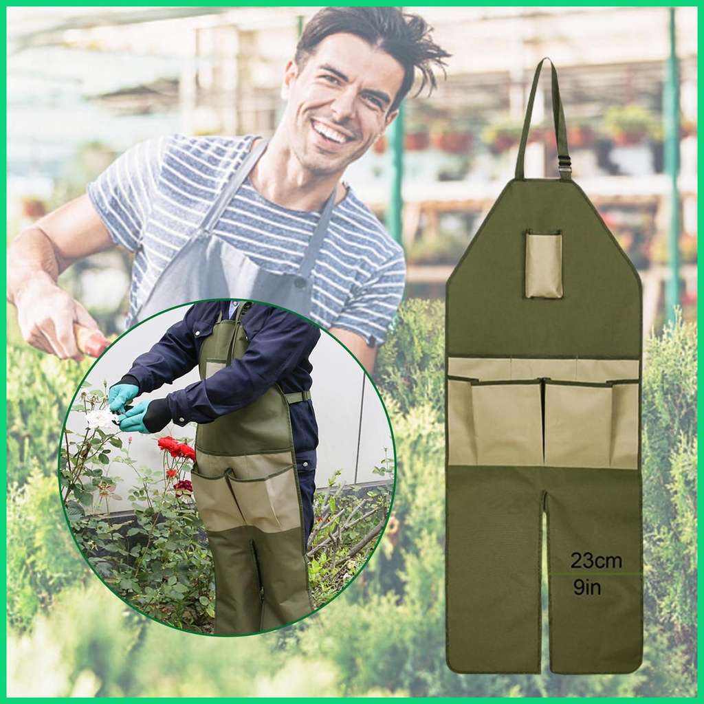 Tạp Dề Làm Vườn Nhiều Túi Có Thể Điều Chỉnh Tiện Dụng