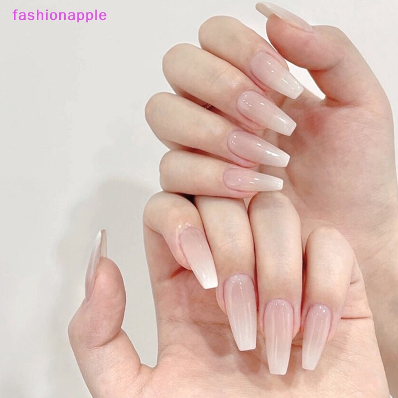 Bộ 100 Móng Tay Giả Đính Đá / Vuông / Che Phủ Toàn Diện